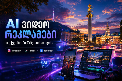 შევქმნი ხელოვნური ინტელექტით სარეკლამო ვიდეოს თქვენი ბიზნესისთვის